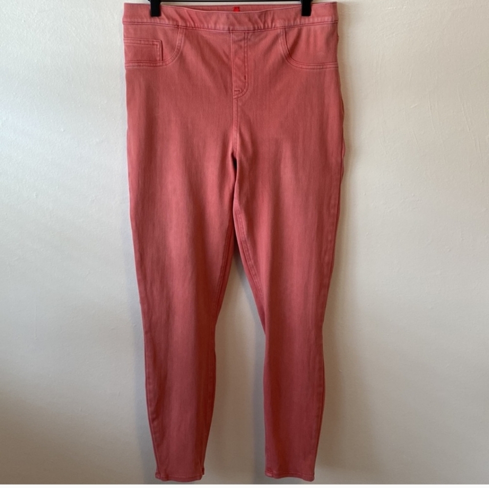 SPANX Coral pull on skinny jeans